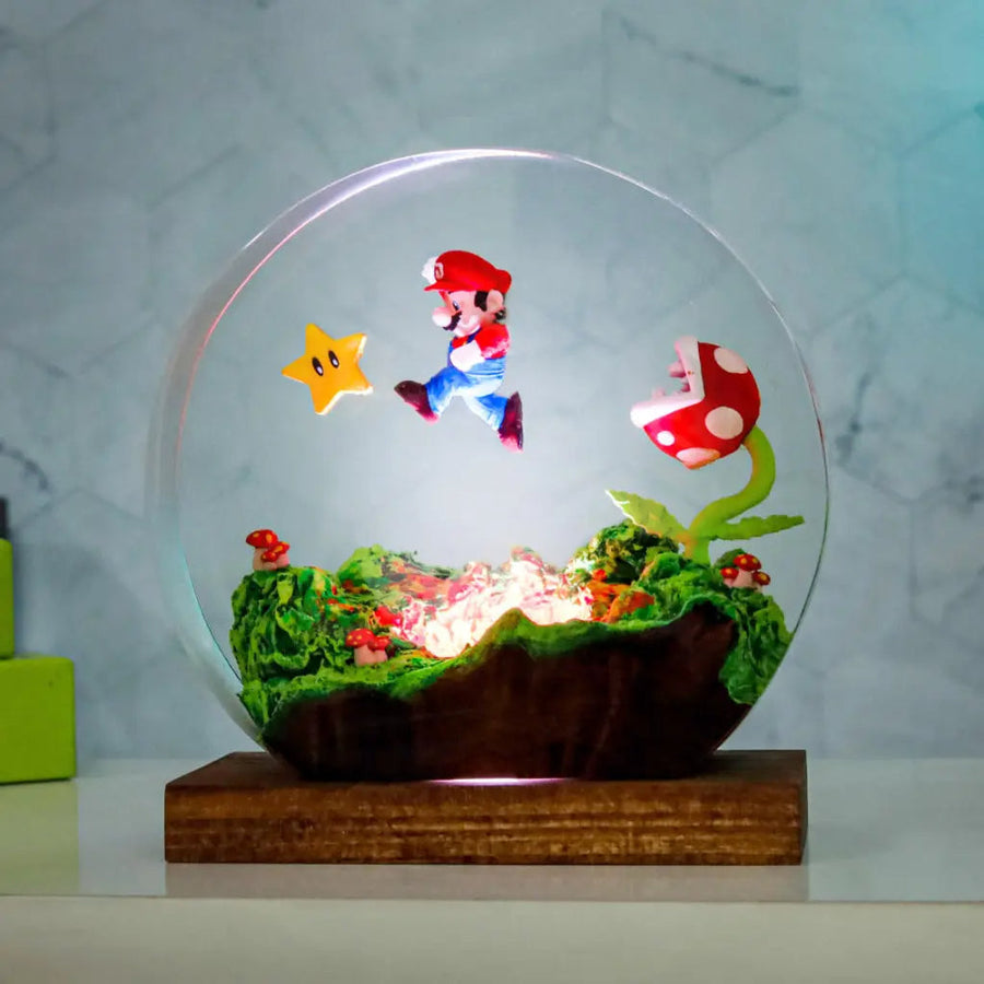 Round Resin Lamps – Circular Super Mario Resin Lamp