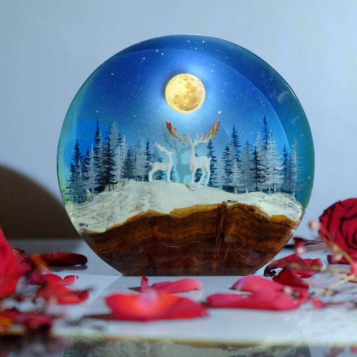 Christmas Reindeer Resin Lamp