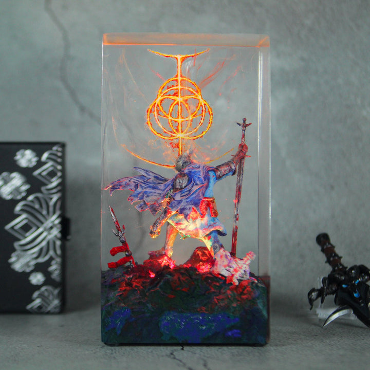 Vyke Fallen Tarnished Knight Elden Ring Resin Lamp