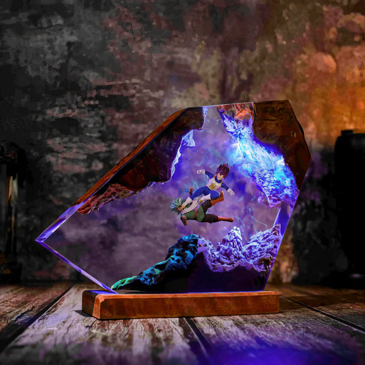 Vegeta Ultra Ego vs Granolah Dragon Ball Super Resin Lamp