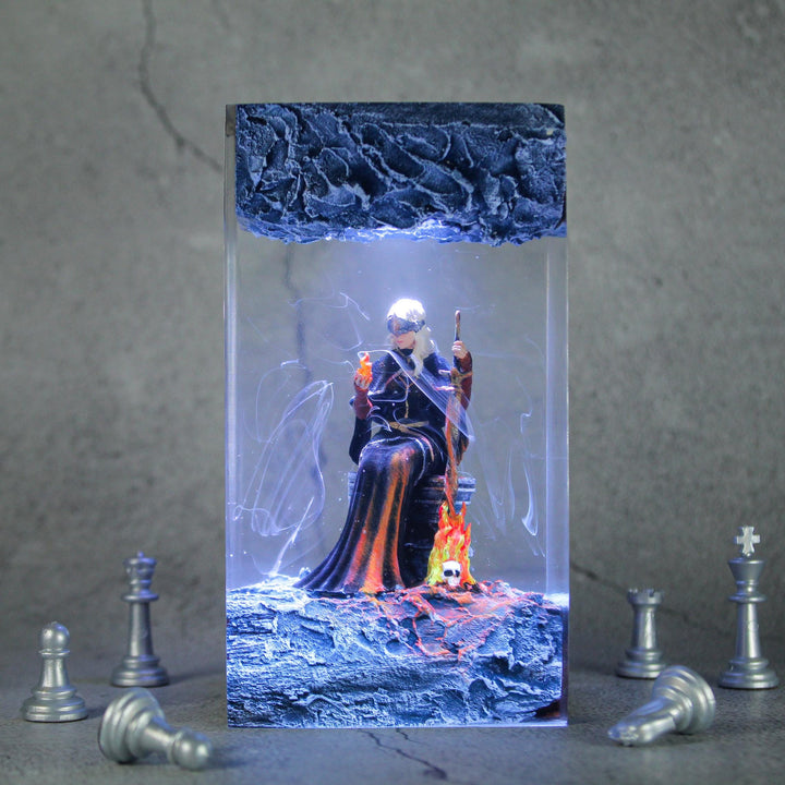 Fire Keeper Bonfire Throne Dark Souls Resin Lamp