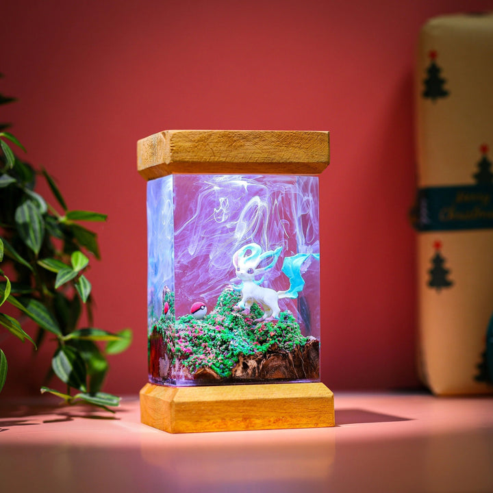 Glaceon Pokemon Ice Meadow Resin Lamp