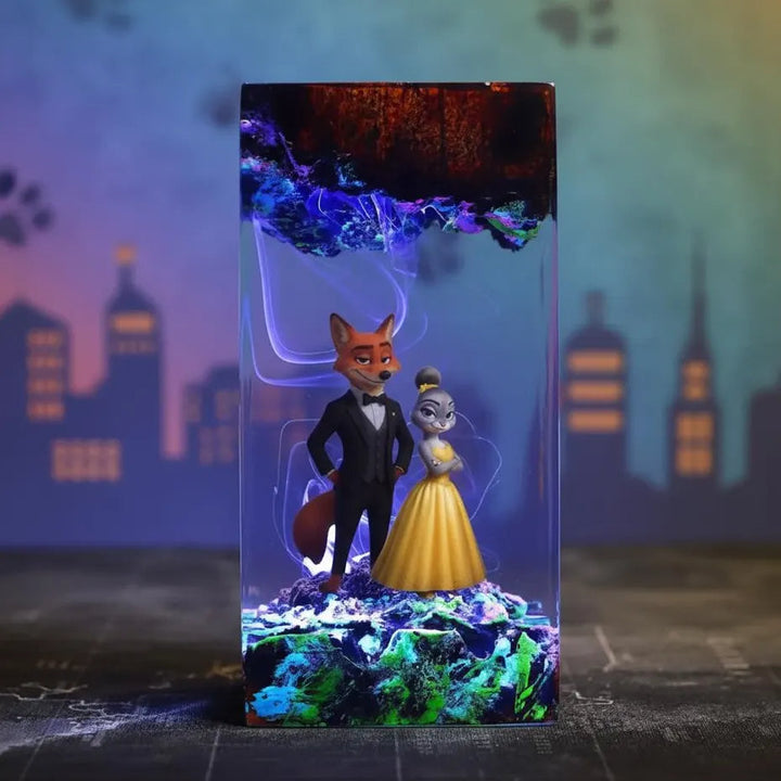 Nick and Judy Wedding Zootopia Resin Lamp
