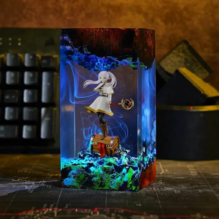 Mage Frieren Mimic Chest Resin Lamp