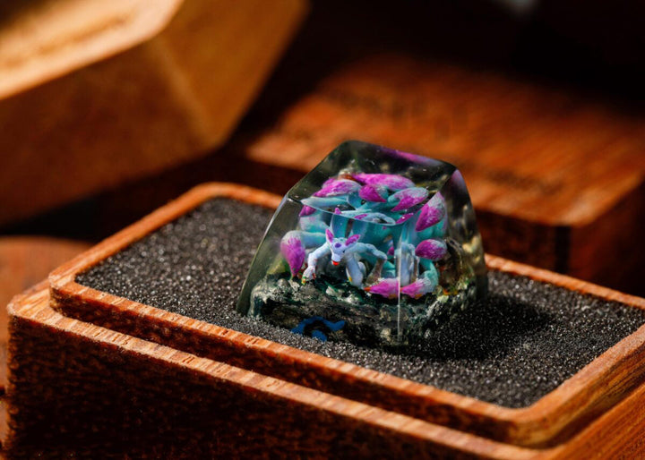 Blue Purple-Tail Kyuubi Naruto Artisan Keycap – detail view 2