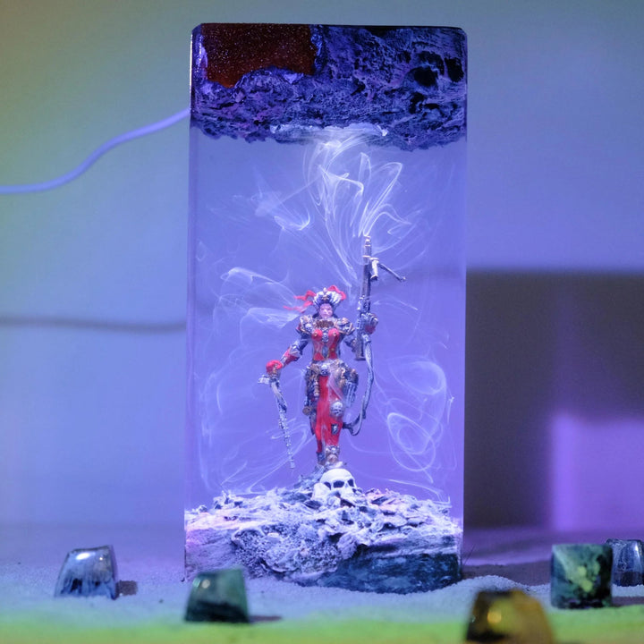Purge Inquisitor White Smoke Warhammer 40K Resin Lamp