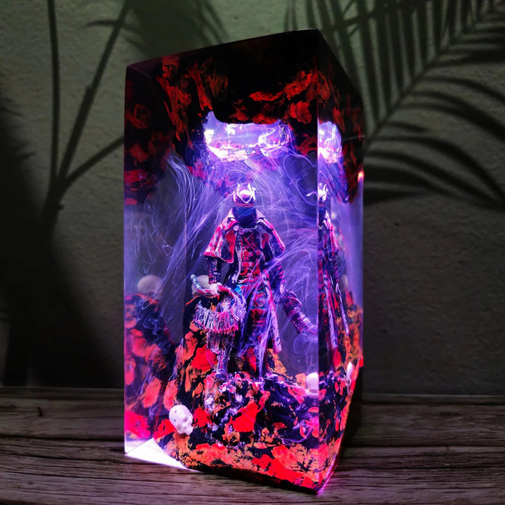 Bloodborne Hunter Resin Lamp – hand-painted LED night light
