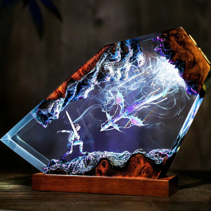 Noctis vs Leviathan Final Fantasy Resin Lamp