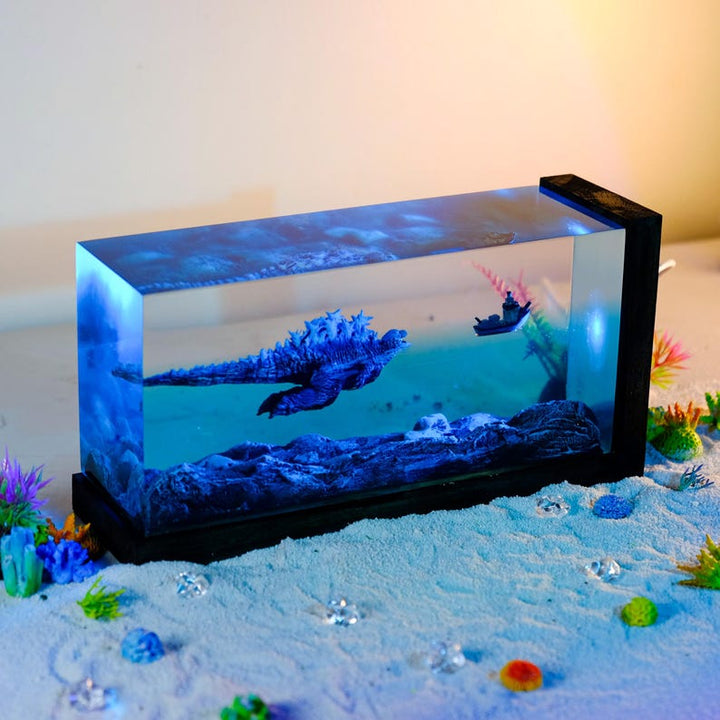 Monster Godzilla Deep Sea Wide Resin Lamp