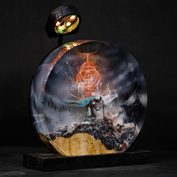 Knight Tarnished Elden Ring Resin Lamp