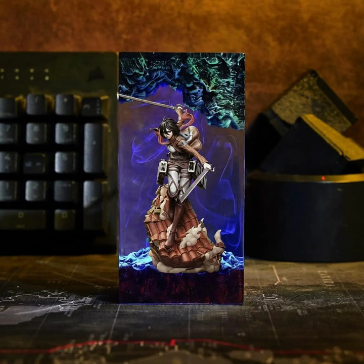 Mikasa Ackerman Attack on Titan Resin Lamp