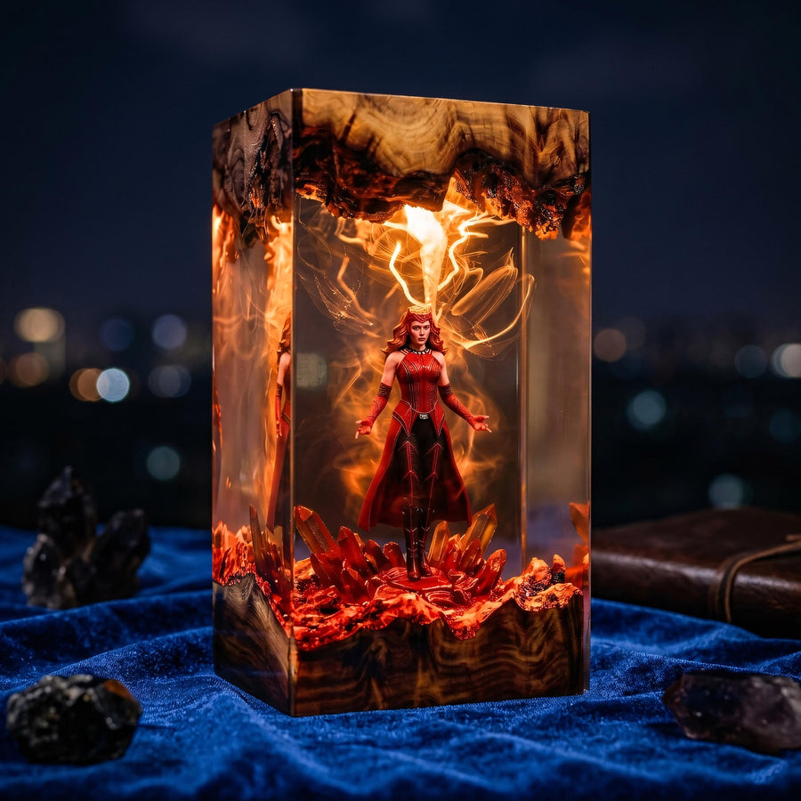 Superhero Lamps – Wanda Maximoff the Scarlet Witch Marvel Resin Lamp