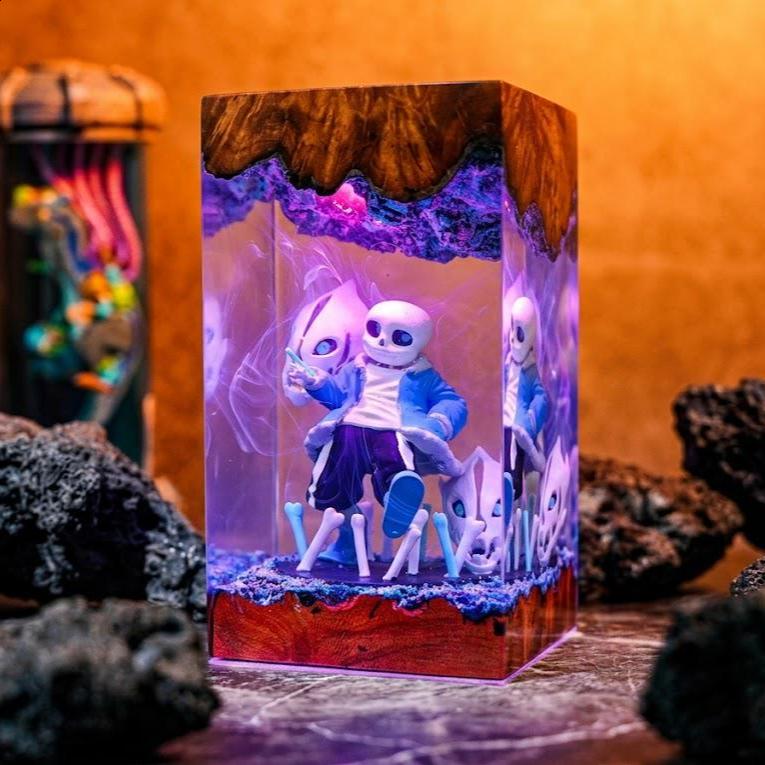 Resin Lamps – Sans the Skeleton Undertale Resin Lamp