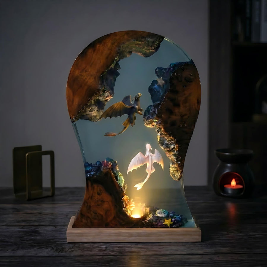 Headphone Stands – Toothless & Light Fury Burl Arch How to Train Your Dragon Headphone Stand
