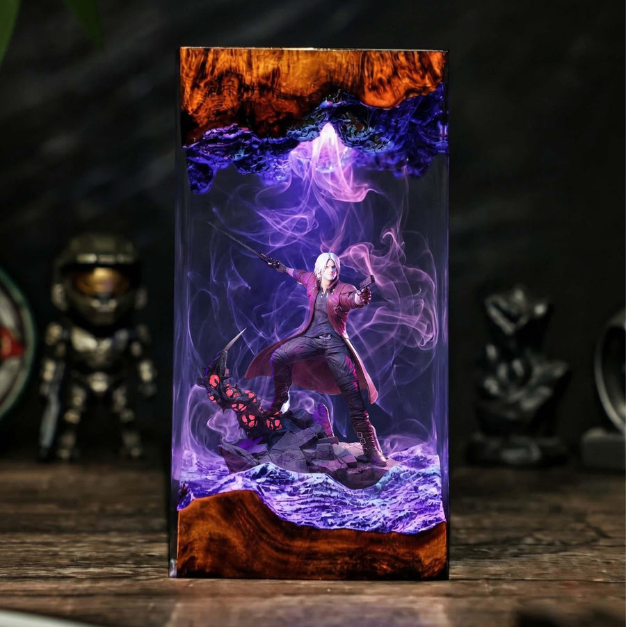 Devil May Cry Lamps – Dante Purple Mist Devil May Cry Resin Lamp