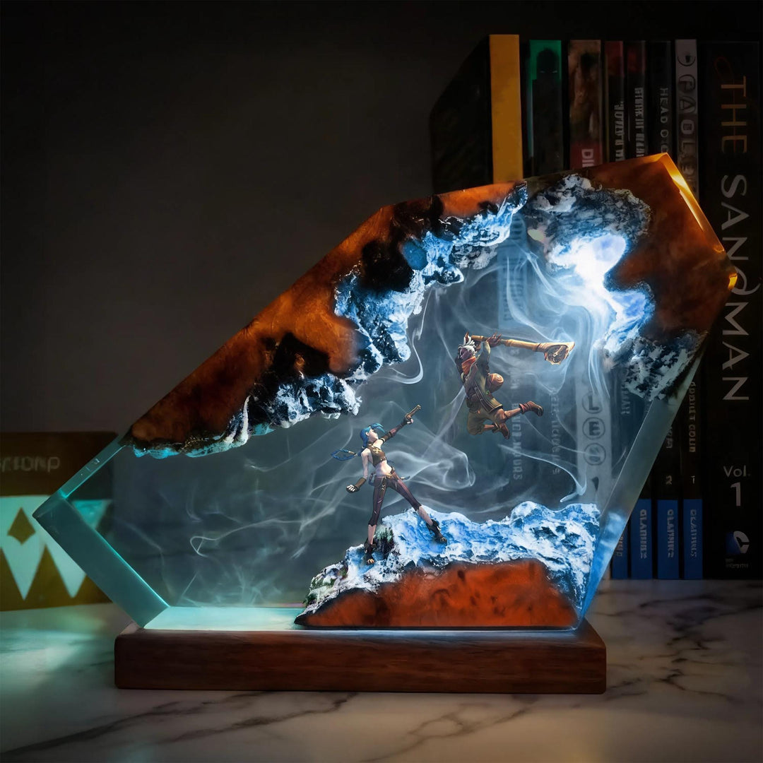 Jinx Vs Ekko Arcane Resin Lamp – Luxdesin